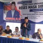 Anggota DPRD Medan, Parlindungan SH MH saat melaaksanakan Reses Masa Sidang II Tahun Ke IV-TA 2023 di dua tempat yakni Jalan Batu Putih Kelurahan Pahlawan Kecamatan Medan Perjuangan dan di GOR AHS Jalan Letda Sujono Kelurahan Tembung Kecamatan Medan Tembung.(Foto: informasiterpercaya.com/adi wasgo)