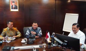 TEKS: Wagubsu Musa Rajekshah saat menemui Menteri Koordinator Bidang Kemaritiman dan Investasi (Menko Marves) Luhut Binsar Pandjaitan di Jakarta, Senin (8/5).(Foto: informasiterpercaya.com)