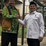 TEKS: Ketua Umum (Ketum) Golkar Airlangga Hartarto bertemu dengan Ketua Umum PKB Muhaimin Iskandar atau Cak Imin siang ini.(Foto/Ist)