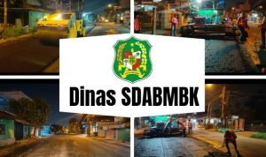 TEKS: Pemko Medan melalui Dinas Sumber Daya Air, Bina Marga dan Bina Konstruksi (SDABMBK) Kota Medan tengah memperbaiki Jalan STM Ujung.(Dok)