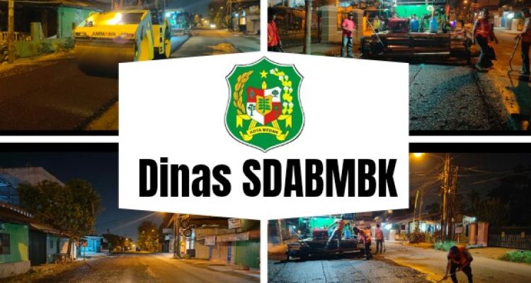 TEKS: Pemko Medan melalui Dinas Sumber Daya Air, Bina Marga dan Bina Konstruksi (SDABMBK) Kota Medan tengah memperbaiki Jalan STM Ujung.(Dok)