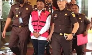 TEKS: PARTAI NasDem meminta eks Sekretaris Jenderal (Sekjen) Partai NasDem Johnny G Plate untuk tidak takut buka-bukaan terkait perkara dugaan korupsi yang menjerat dirinya.(Foto:informasiterpercaya.com)