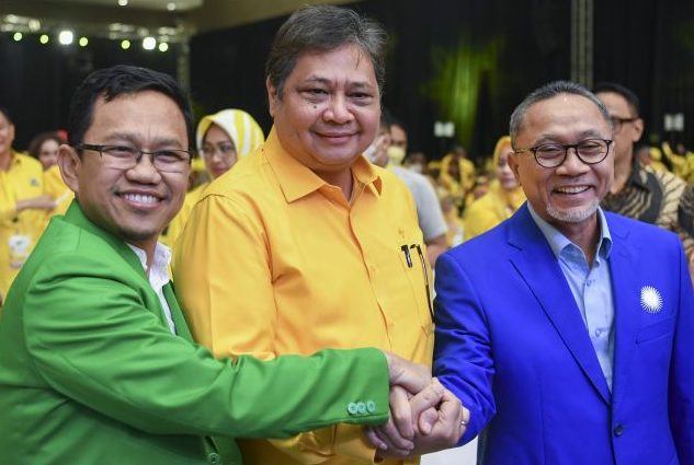 TEKS: Koalisi Indonesia Bersatu dalam Pemilu 2024 terdiri dari PPP, Golkar dan PAN.(Foto:Dok)