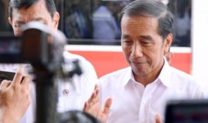 Presiden RI Joko Widodo saat memberikan keterangan pers