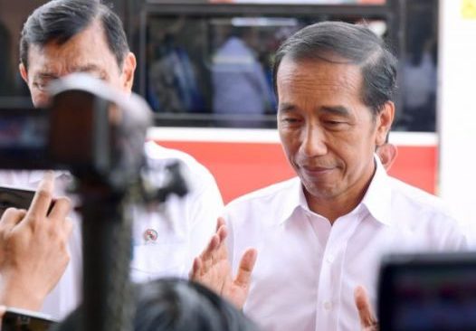 Presiden RI Joko Widodo saat memberikan keterangan pers