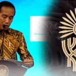 TEKS:PRESIDEN Republik Indonesia, Joko Widodo secara resmi meluncurkan logo baru Ibu Kota Nusantara (IKN) bertema Pohon Hayat di Istana Negara, Jakarta.(Foto:informasiterpercaya.com)