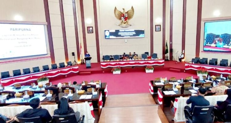 TEKS: DPRD Medan gelar paripurna laporan kinerja Panitia khusus (Pansus) Pembahasan Rancangan Peraturan Daerah (Ranperda) Kota Medan tentang Inovasi Daerah di gedung, Senin (22/5/2023).(Foto:informasiterpercaya.com)