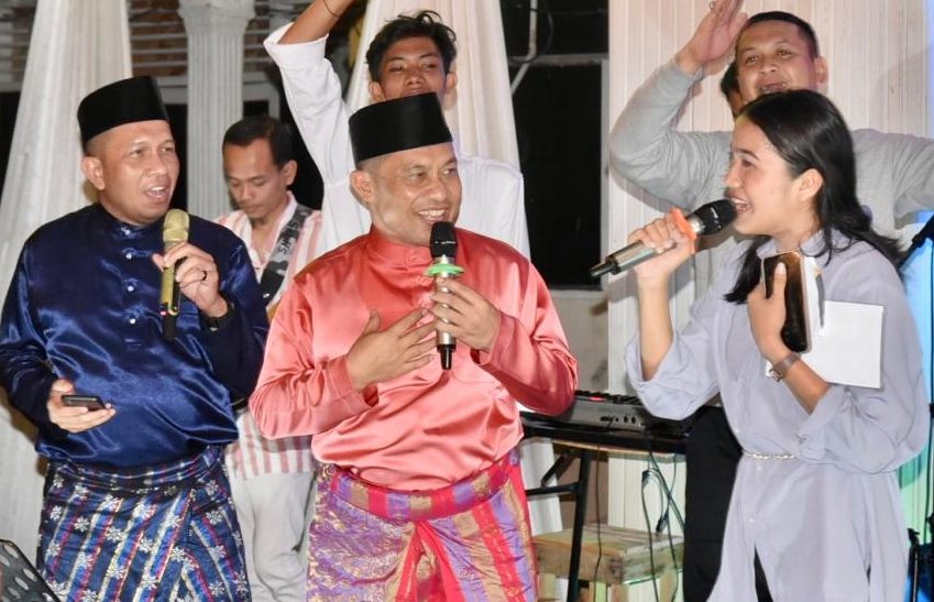 Wabup Bagus Santoso Bagi 4 Kunci Sukses Pada Acara Halal Bi Halal Bengkalis Music Space.(Foto:Ist)