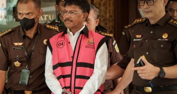 MANTAN Menteri Komunikasi dan Informatika (Menkominfo), Johnny G Plate menyatakan kesediaannya untuk menjadi justice collaborator dalam kasus dugaan korupsi BTS.(Foto:www.informasiterpercaya.com)