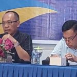 Deputi Bank Indonesia (BI) Perwakilan Provinsi Sumut, Ibrahim saat memberikan keterangan kepada pers pada acara Bincang Bincang Media (BBM) Bank Indonesia dengan puluhan wartawan yang bertugas di BI. (Foto:www.informasiterpercaya.com)