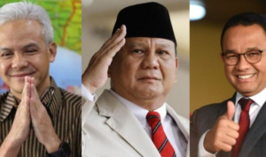 Tiga bakal capres, Ganjar Pranowo, Prabowo Subianto, dan Anies Baswedan akan menghadiri Rapat Kerja Nasional (Rakernas) XVI Asosiasi Pemerintah Kota Se-Indonesia (Apeksi).(Foto:www.informasiterpercaya.com) Tiga bakal capres, Ganjar Pranowo, Prabowo Subianto, dan Anies Baswedan akan menghadiri Rapat Kerja Nasional (Rakernas) XVI Asosiasi Pemerintah Kota Se-Indonesia (Apeksi).(Foto:www.informasiterpercaya.com)