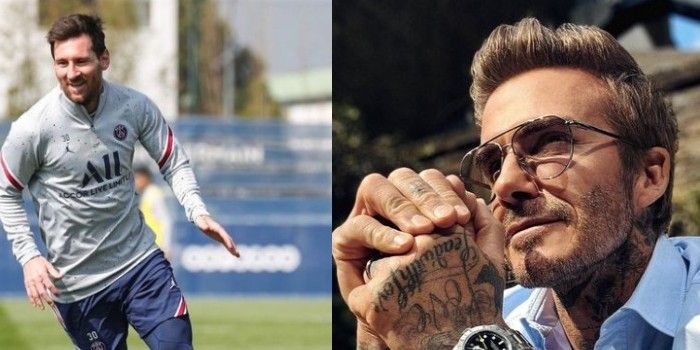 Viral Orang-orang Fotoin Messi, David Beckham Cuma Memandangi.(Foto:www.informasiterpercaya.com)
