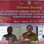 Pelaksanaan Rembuk Stunting Tingkat Kecamatan Ma’u, Kabupaten Nias bertempat di Balai Serba Guna Kecamatan Ma’u. Senin, 05 Juni 2023.(Foto:www.informasiterpercaya.com)