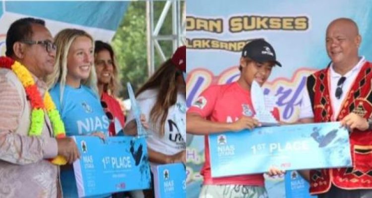 Kementerian Kesehatan RI, KPDT RI Hadiri Penutupan International Surfing Competition 2023.(Foto:www.informasiterpercaya.com)