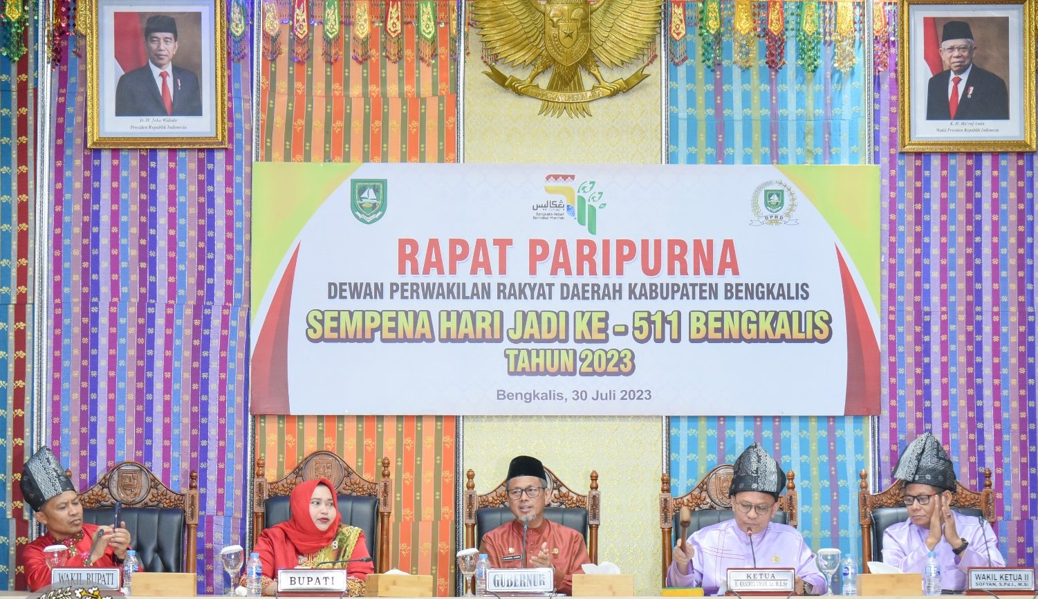 DPRD Kabupaten Bengkalis Menggelar Rapat Paripurna Sempena Hari Jadi Bengkalis ke 511.(Foto:www.informasiterpercaya.com)