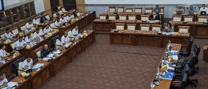 Badan Siber dan Sandi Negara (BSSN) memberikan masukan mengenai RUU Perubahan Kedua atas UU Nomor 11 Tahun 2008 tentang Informasi dan Transaksi Elektronik (ITE) dalam rapat kerja bersama Komisi I DPR hari ini.(Foto:www.informasiterpercaya.com)