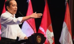 Presiden Joko Widodo (Jokowi) memberikan pesan kepada relawan Jaringan Kemandirian Nasional (JAMAN) terkait Pemilu 2024.(Foto:www.informasiterpercaya.com)