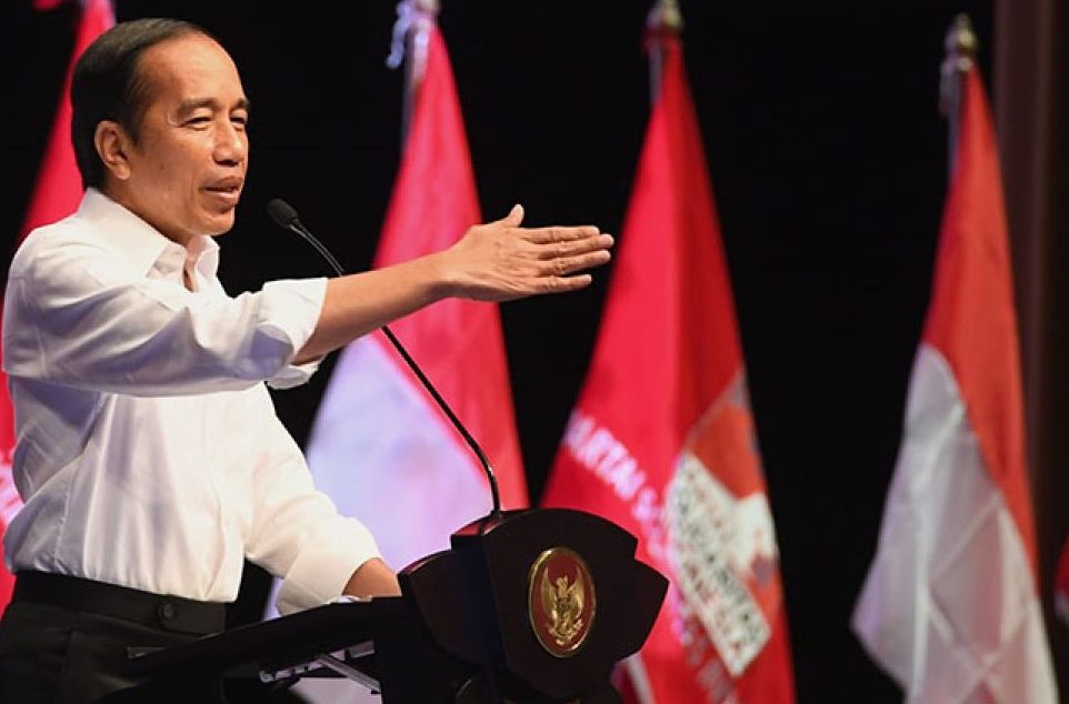 Presiden Joko Widodo (Jokowi) memberikan pesan kepada relawan Jaringan Kemandirian Nasional (JAMAN) terkait Pemilu 2024.(Foto:www.informasiterpercaya.com)