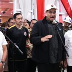 Menteri Pemuda dan Olahraga RI (Menpora) Ario Bimo Nandito Ariotedjo didampingi Gubsu Edy Rahmayadi bersama Ketua Komite Olahraga Nasional Indonesia (KONI) Pusat Marciano Norman memberikan keterangan pers usai melaksanakan rapat koordinasi lanjutan persiapan Pekan Olahraga Nasional XXI Aceh - Sumut Tahun 2024 di Aula Tengku Rizal Nurdin, Rumah Dinas Gubernur Sumut, Jalan Sudirman Medan.(Foto:www.informasiterpercaya.com)