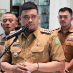 Wali Kota Medan Bobby Nasution saat memberikan keterangan pers.(dok)