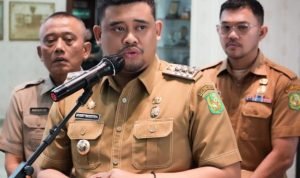 Wali Kota Medan Bobby Nasution saat memberikan keterangan pers.(dok) Wali Kota Medan Bobby Nasution saat memberikan keterangan pers.(dok)