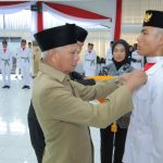Bupati Asahan H Surya mengukuhkan Paskibra Kabupaten Asahan Tahun 2023.(Foto:www.informasiterpercaya.com)