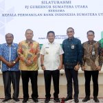 PJ Gubsu Hassanudin menerima kunjungan Kepala Kantor Perwakilan Bank Indonesia Sumut I Gede Putu Wira di Rumah Dinas Gubernur Jalan Jenderal Sudirman Nomor 41 Medan, Jumat (8/9).(Foto:www.informasiterpercaya.com)