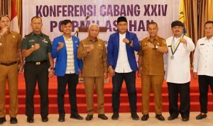 Bupati Asahan H Surya BSc mengikuti Konferensi Cabang ke XXIV Pengurus Cabang Pergerakan Mahasiswa Islam Indonesia Kabupaten Asahan di Hotel Marina (29/08/2023).(Foto:www.informasiterpercaya.com)