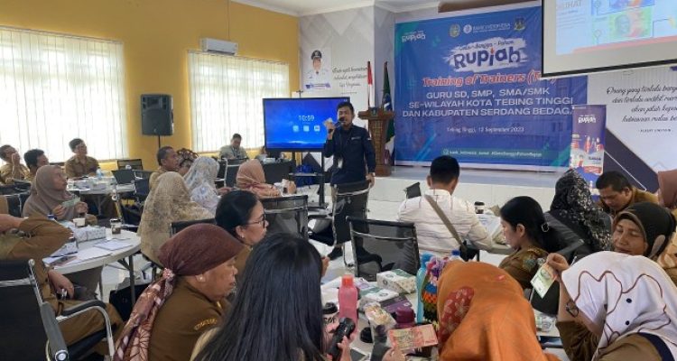 BI Sumut Beri Edukasi Cinta Rupiah pada Ratusan Tenaga Pendidik Se-Kab.Sergai dan Kota Tebing Tinggi.(Dok)