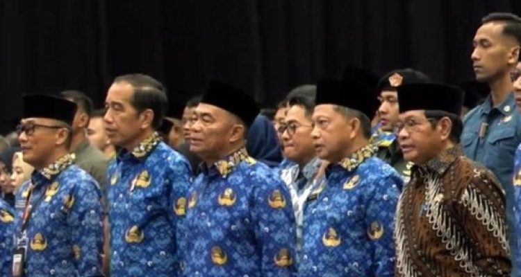 Presiden Jokowi menghadiri pembukaan Rakernas Korpri 2023. (dok)