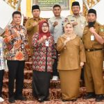 Bupati Bengkalis Kasmarni menyambut kunjungan Kepala Perwakilan Badan Kependudukan dan Keluarga Berencana Nasional (BKKBN) Provinsi Riau, Mardalena Wati Yulia, di Wisma Sri Mahkota Bengkalis. (Dok)