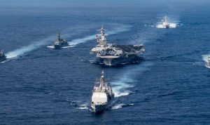 Kapal-kapal perang China dan Amerika Serikat berada di Laut China Selatan pada hari Kamis (4/1), melakukan latihan tandingan di perairan sengketa tersebut.