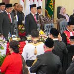 Wali Kota Medan Bobby Nasution mengikuti Rapat Paripurna Pengucapan Sumpah Janji Anggota DPRD Medan Masa Jabatan 2024-2029, Selasa (17/9) di gedung dewan.