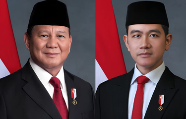 Presiden dan Wakil Presiden RI ke 8 Prabowo Subianto dan Gibran Rakabuming Raka