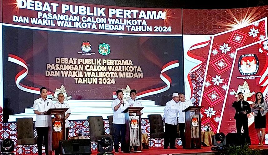 Debat Perdana Paslon Wali Kota Medan dan Wakil Wali Kota Medan berjalan lancar. (Dok)